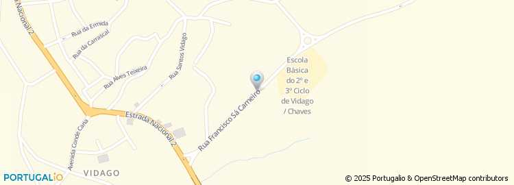 Mapa de Escola Basica dos 2.º e 3.º Ciclos Vidago