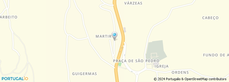 Mapa de Escola Básica dos Dois, Coelhosa, Vale de Cambra