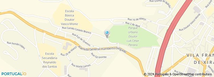 Mapa de Escola Básica Dr. Vasco Moniz, Vila Franca de Xira
