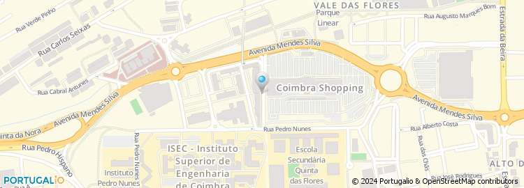 Mapa de Escola Básica e Secundária Quinta das Flores, Coimbra