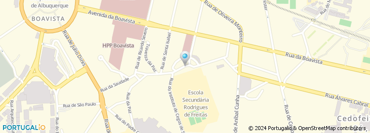 Mapa de Escola Básica e Secundária Rodrigues de Freitas, Porto