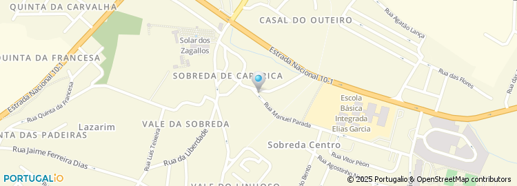 Mapa de Escola Básica Elias Garcia, Sobreda, Almada