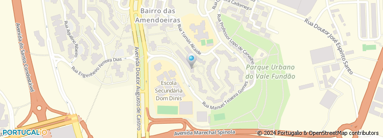 Mapa de Escola Básica Manuel Teixeira Gomes, Lisboa