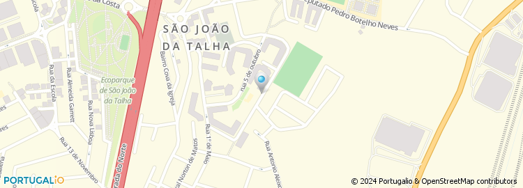 Mapa de Escola Básica N.º 2 de São João da Talha, Loures