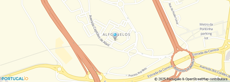 Mapa de Escola Básica Orlando Gonçalves, Alfornelos, Amadora