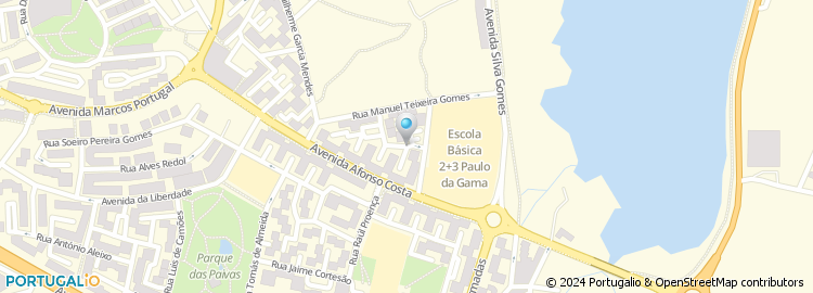 Mapa de Escola Básica Paulo da Gama, Amora, Seixal