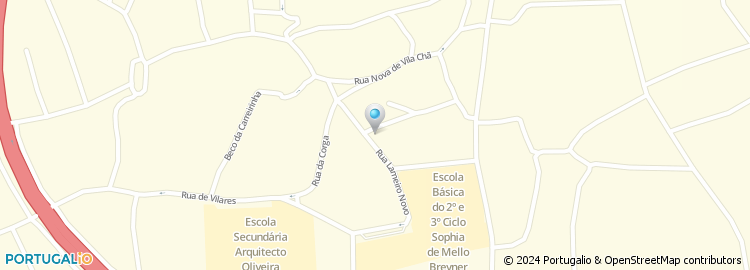 Mapa de Escola Básica Sofia de Mello Breyner, Corvo, Vila Nova de Gaia