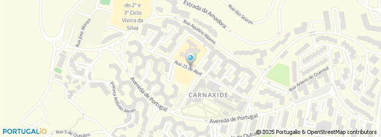 Mapa de Escola Básica Sylvia Philips, Carnaxide, Oeiras