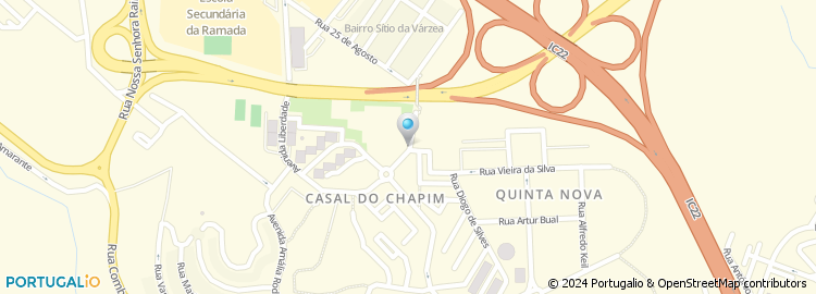 Mapa de Escola Básica Vasco Santana, Ramada, Odivelas