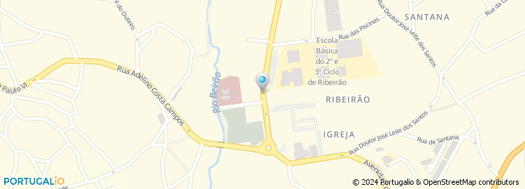 Mapa de Escola de Condução Ribeirão