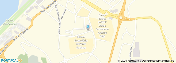 Mapa de Escola E B 2, 3 de Antonio Feijo - Ponte de Lima