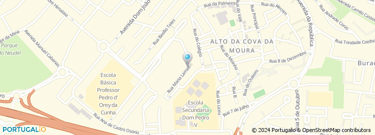 Mapa de Escola EB 2/3 e Secundária D. João V, Amadora