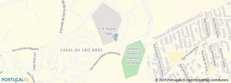 Mapa de Escola EB 2, 3 Miguel Torga, Casal de São Brás