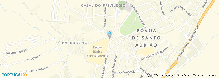 Mapa de Escola Ensino Basico 2º, 3º Ciclos da Povoa Santo Adrião