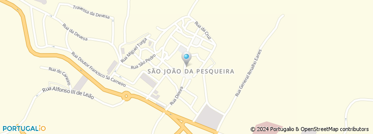 Mapa de Escola Primaria de São João da Pesqueira