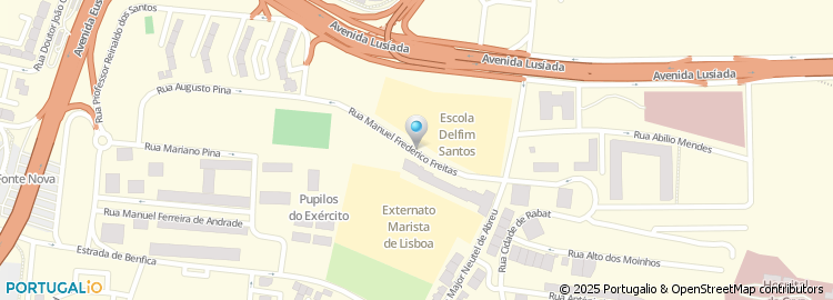 Mapa de Escola Professor Delfim Santos, Lisboa