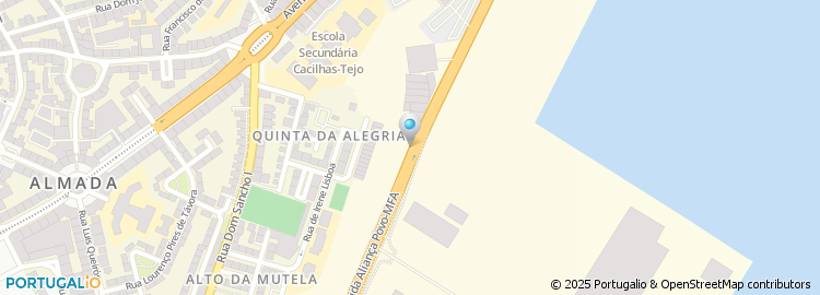 Mapa de Escola Profissional de Almada