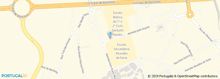 Mapa de Escola Secundária Alcaides de Faria, Barcelos