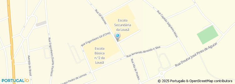 Mapa de Escola Secundaria com 3.º Ciclo do Ensino Basico da Lousa