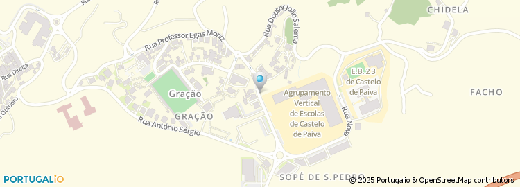 Mapa de Escola Secundaria com 3.º Ciclo do Ensino Basico de Castelo de Paiva