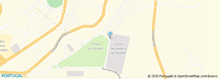 Mapa de Escola Secundaria com 3.º Ciclo do Ensino Basico Penafiel