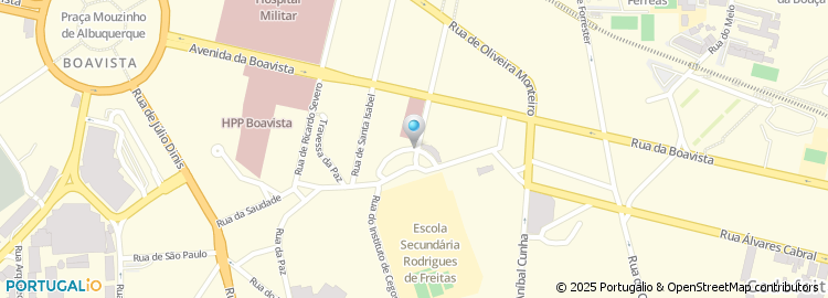 Mapa de Escola Secundaria de Rodrigues de Freitas