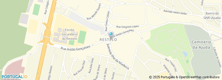 Mapa de Escola Secundaria do Restelo