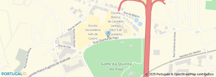 Mapa de Escola Secundária Inês de Castro, Canidelo