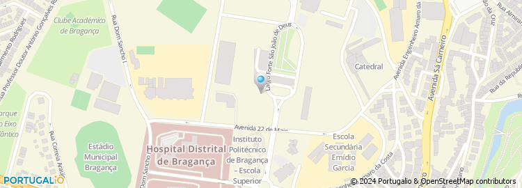 Mapa de Espaço do Cidadão CTT de Bragança