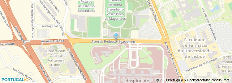 Mapa de Estadio Universitario de Lisboa