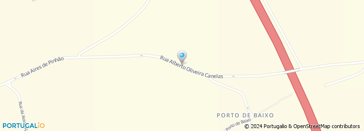 Mapa de Rua Alberto Oliveira Canelas