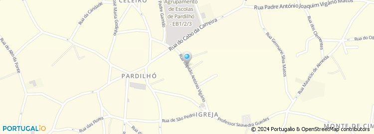 Mapa de Rua Capitão António Vigário