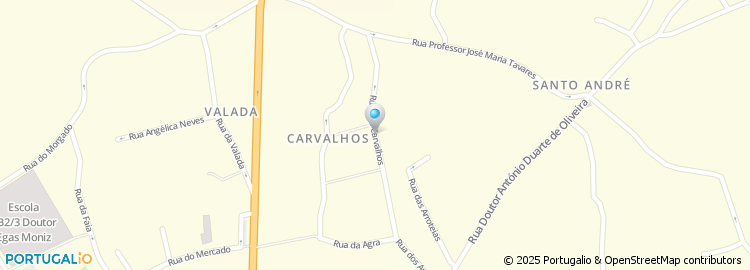 Mapa de Rua dos Carvalhos