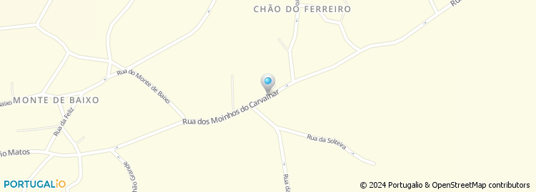 Mapa de Rua dos Moinhos Carvalhal