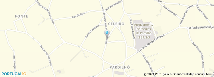 Mapa de Rua Professor José Maria Godinho