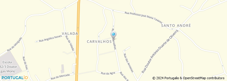Mapa de Travessa dos Carvalhos
