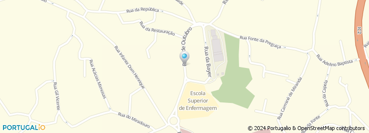 Mapa de Estes, Escola Superior de Tecnologia da Saúde de Coimbra