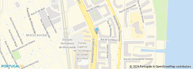 Mapa de Estesl, Escola Superior de Tecnologia da Saúde de Lisboa