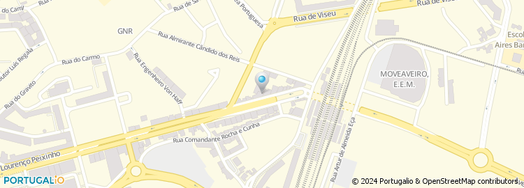 Mapa de Europcar, Aluguer de Automóveis, Aveiro