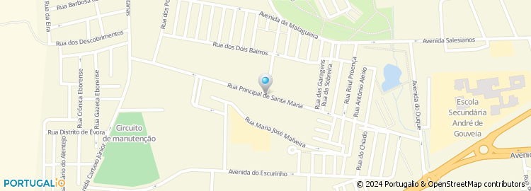 Mapa de Rua Principal de Santa Maria