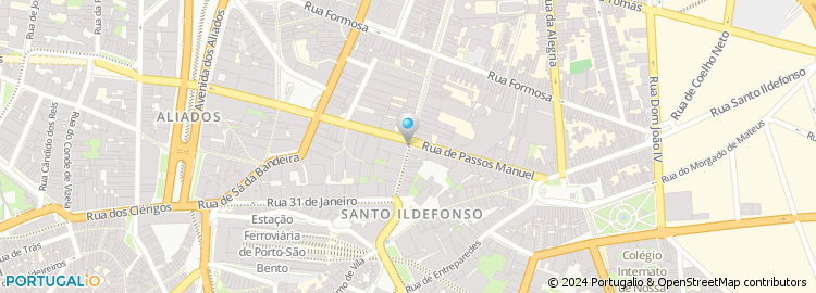 Mapa de Fnac Santa Catarina, Porto