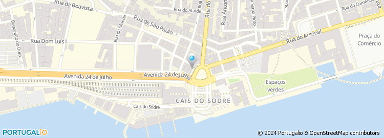 Mapa de Geostar, Cais do Sodré, Lisboa