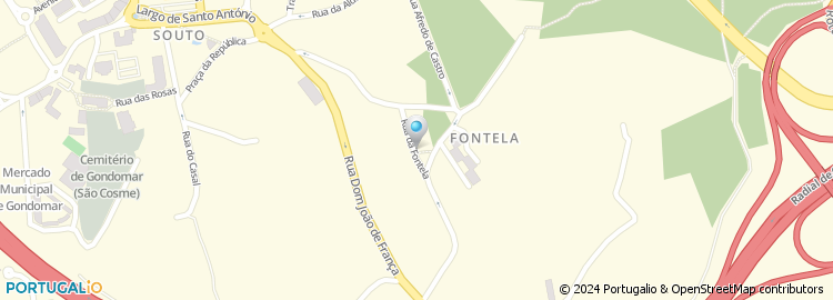 Mapa de Rua da Fontela