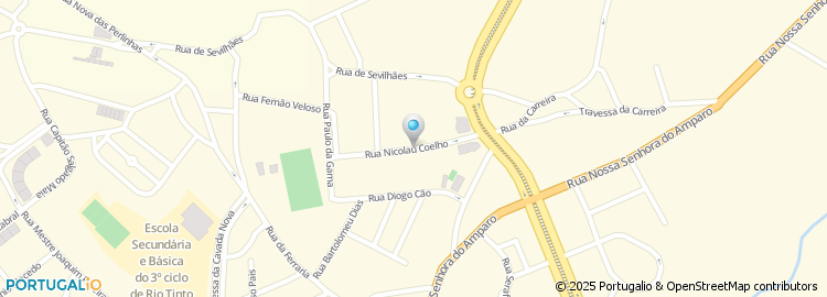 Mapa de Rua Nicolau Coelho
