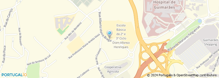 Mapa de Rua Alberto Vieira Braga