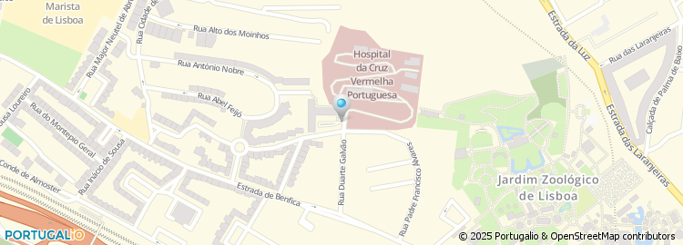 Mapa de Hospital da Cruz Vermelha Portuguesa