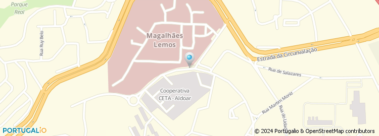 Mapa de Hospital de Magalhães Lemos