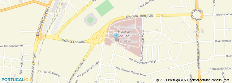 Mapa de Hospital Distrital Setubal (São Bernardo)