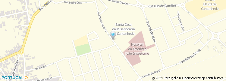 Mapa de Hospital do Arcebispo João Crisostomo