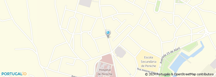Mapa de Hospital São Pedro Gonçalves Telmo - Peniche